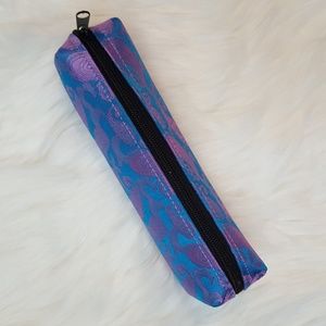 Silk Cosmetic Pouch - Blue/Pink